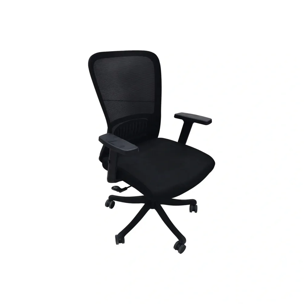 Scaun birou SID, negru, stofa/plasa, 61x68x100/110 cm