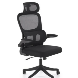 Scaun birou SOREN, negru, stofa clasica/plastic, 62x62x116/124 cm
