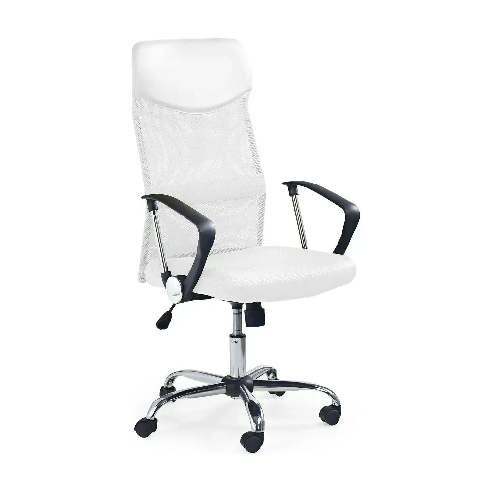 Scaun de birou VIRE, alb, stofa mesh, 61x63x110/120 cm