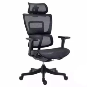 Scaun de birou WINNER, negru, plasa, 64x51x114 cm