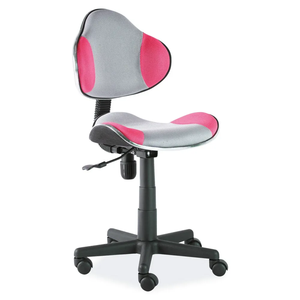 Scaun ergonomic de birou copii gri-roz Q-G2, 48X41X80/92