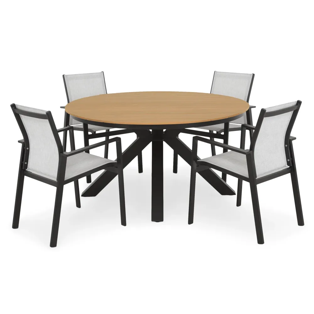 BAHIA/BARIA Set mobilier terasă/grădină, 4 scaune și masă