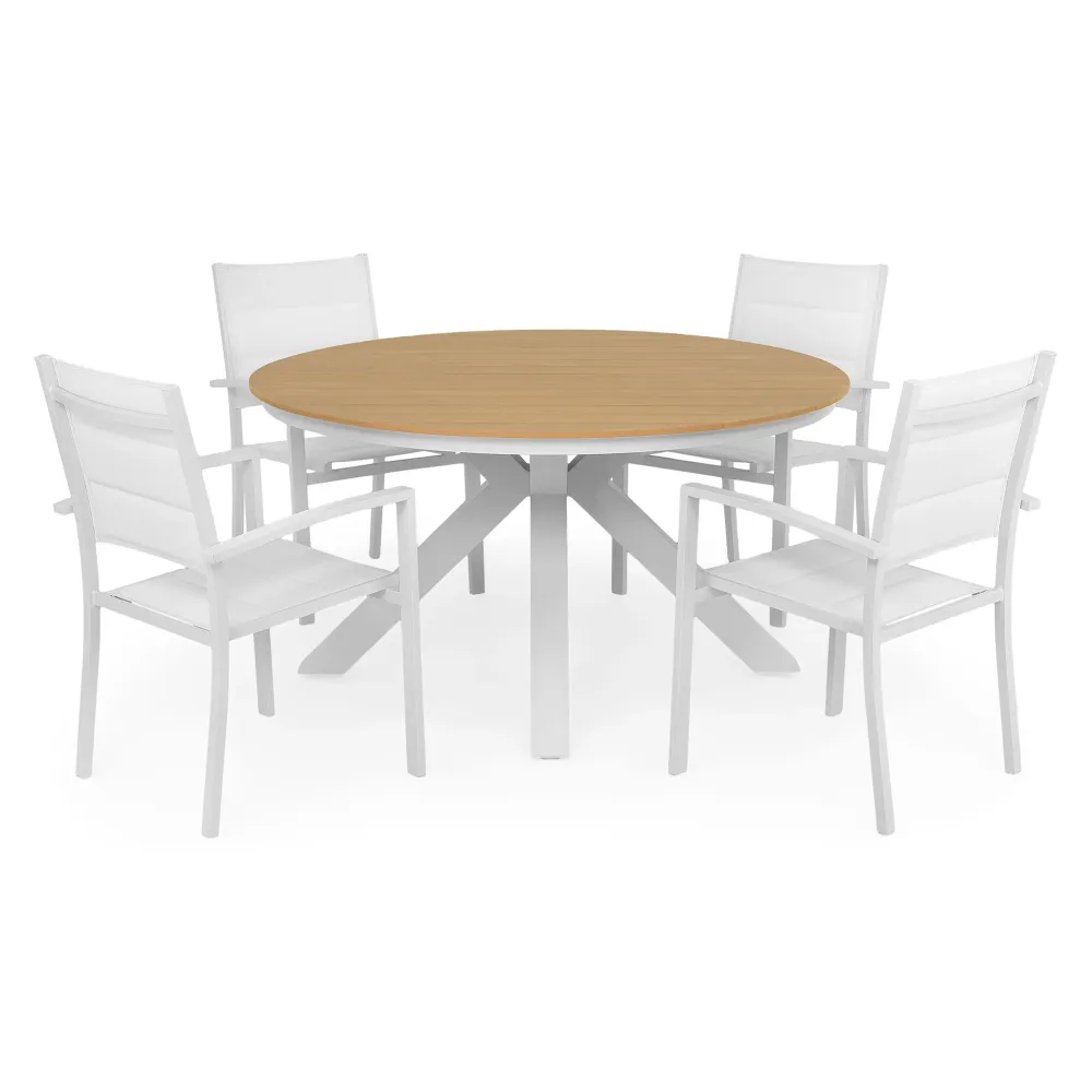 BAHIA/DRESDEN Set mobilier terasă/grădină, 4 scaune și masă