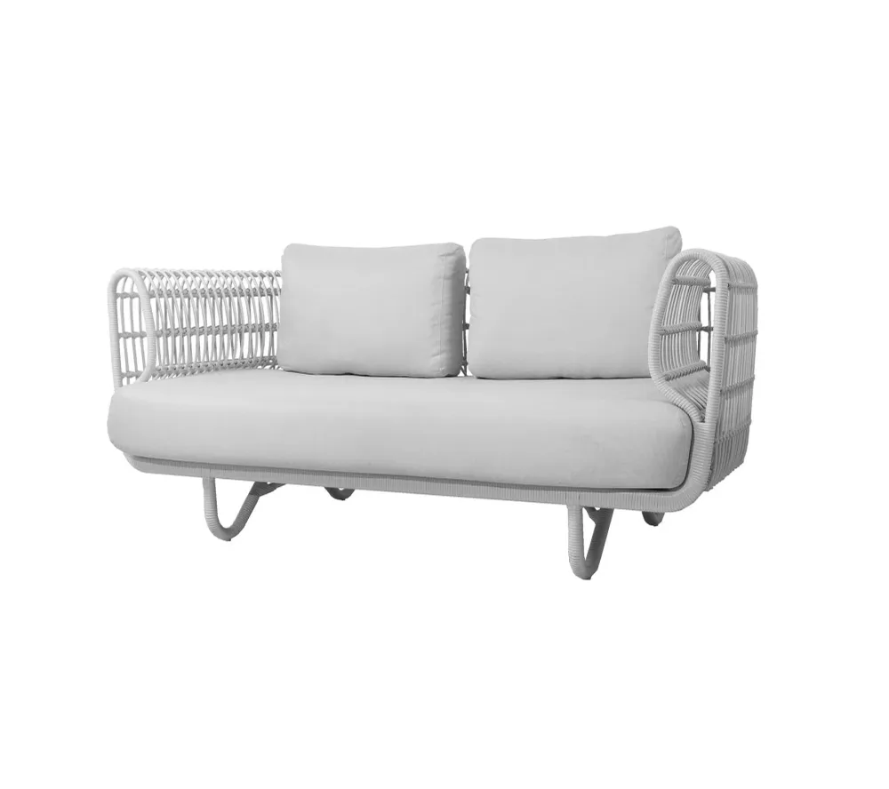 Canapea de exterior 2 locuri Cane-line Nest White
