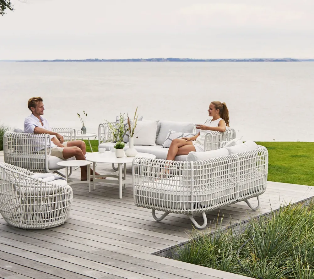 Canapea de exterior 2 locuri Cane-line Nest White