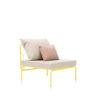 Modul fotoliu metal, canapea modulara cu perne, Ataman