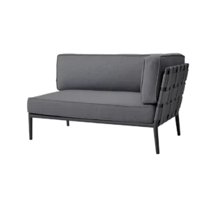 Modul stanga - canapea 2 locuri Cane-line Conic Grey