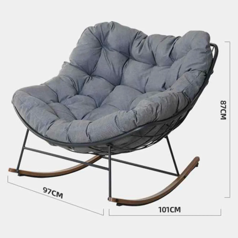 ROYAL Set mobilier terasă/grădină, 2 balansoare și măsuță de cafea