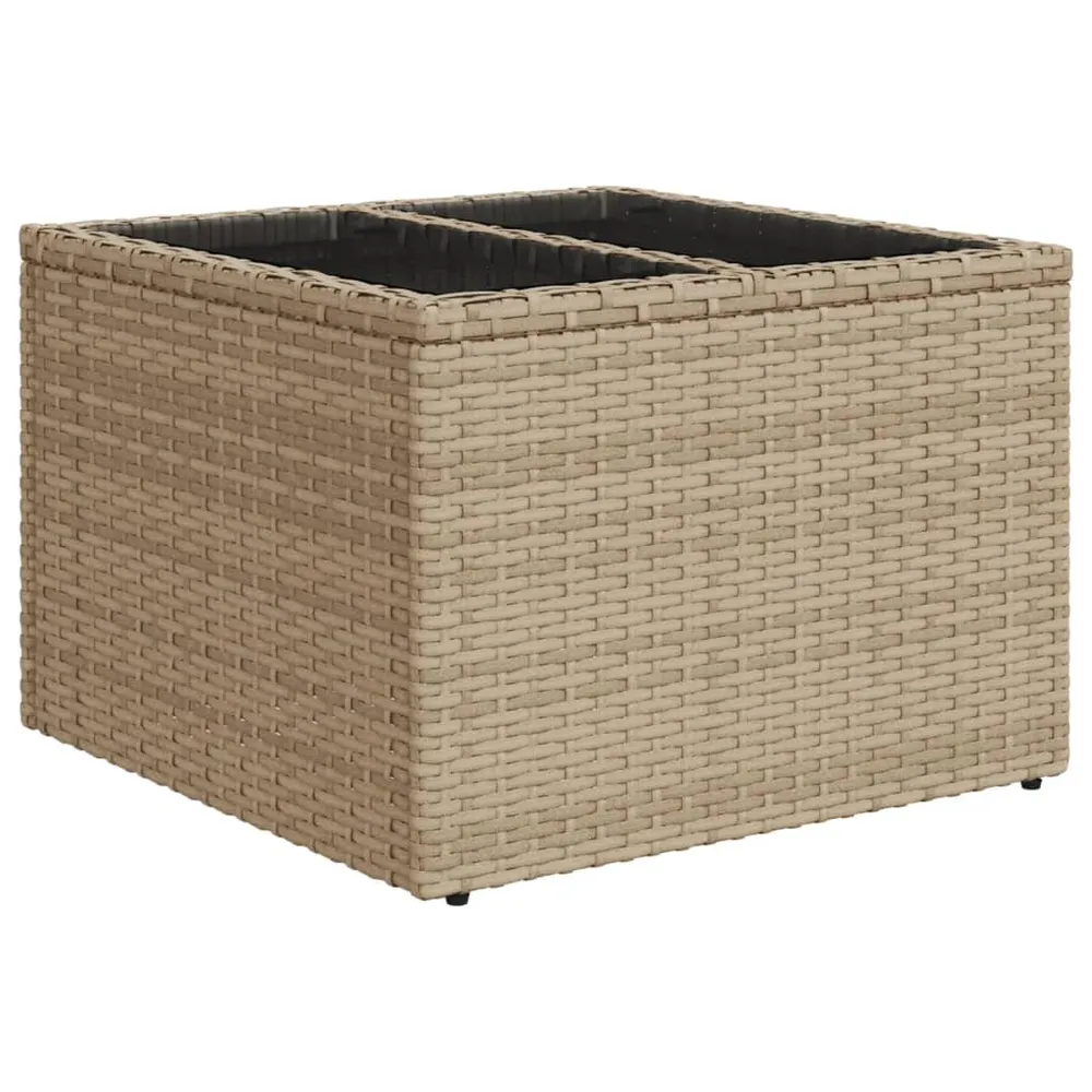 Set canapele de grădină, 8 piese, cu perne, bej, poliratan