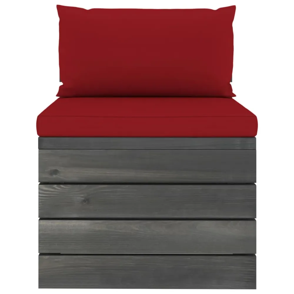 Set mobilier grădină din paleți, 2 piese, cu perne, lemn de pin