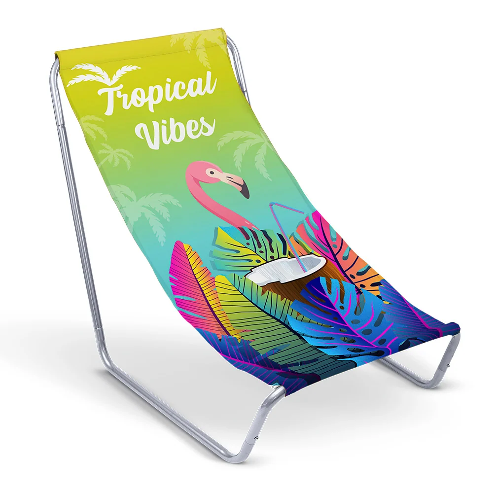 Tropical Vibes Metal Beach Lounger
