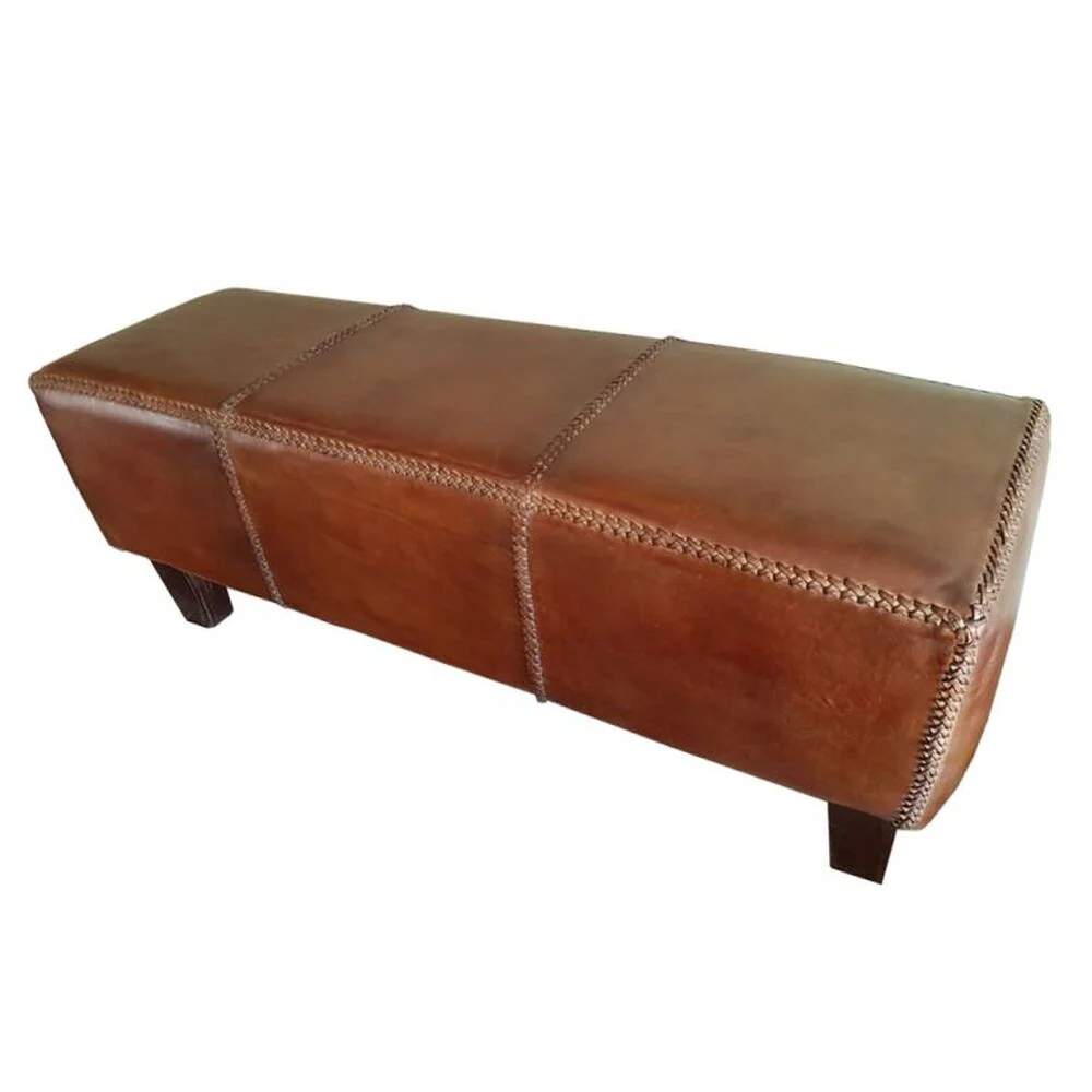 Banchetă DKD Home Decor Maro Aluminiu Tec 120 x 46 x 41 cm 120 x 41 x 46 cm