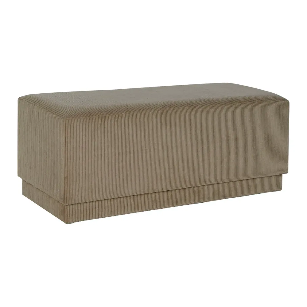 Banchetă DKD Home Decor Maro Poliester Lemn MDF 100 x 40 x 40 cm