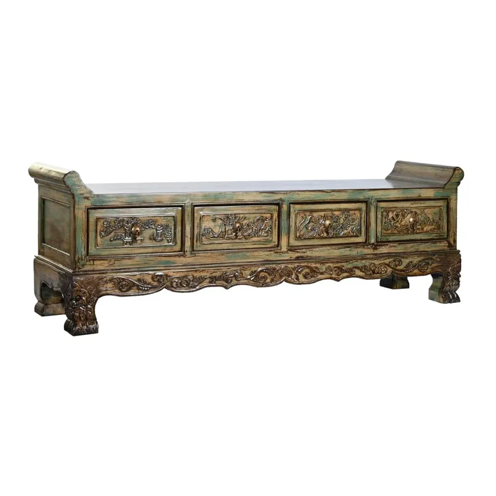 Banchetă DKD Home Decor Multicolor Lemn 179 x 43 x 58 cm