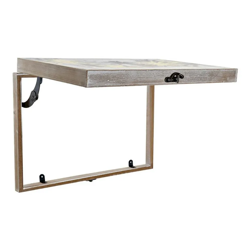 Capace DKD Home Decor 8424001698615 Contor Palmieri Negru Auriu* Lemn Lemn MDF 2 Unități 46,5 x 6 x 31 cm
