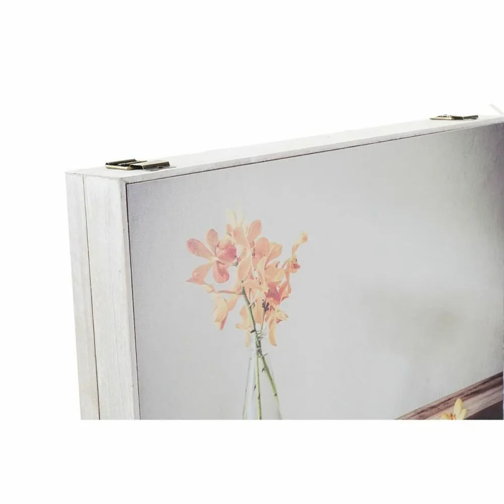 Capace DKD Home Decor Contor Květiny Lemn MDF 2 Unități 46,5 x 6 x 31,5 cm