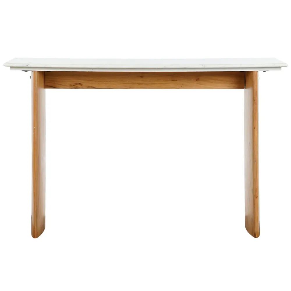 Console Home ESPRIT Alb Maro Marmură Lemn de mango 120 x 38 x 77 cm