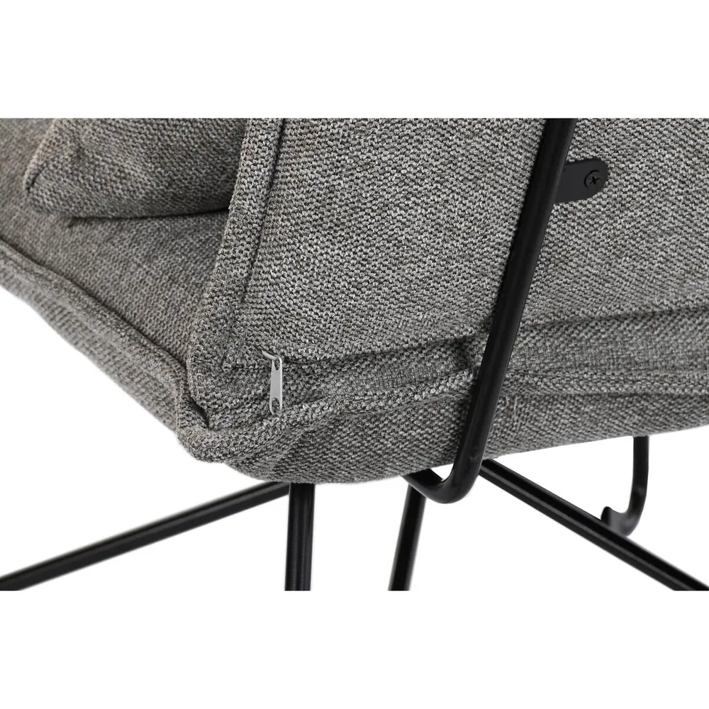 Fotoliu DKD Home Decor 66 x 78 x 75 cm Negru Gri Metal