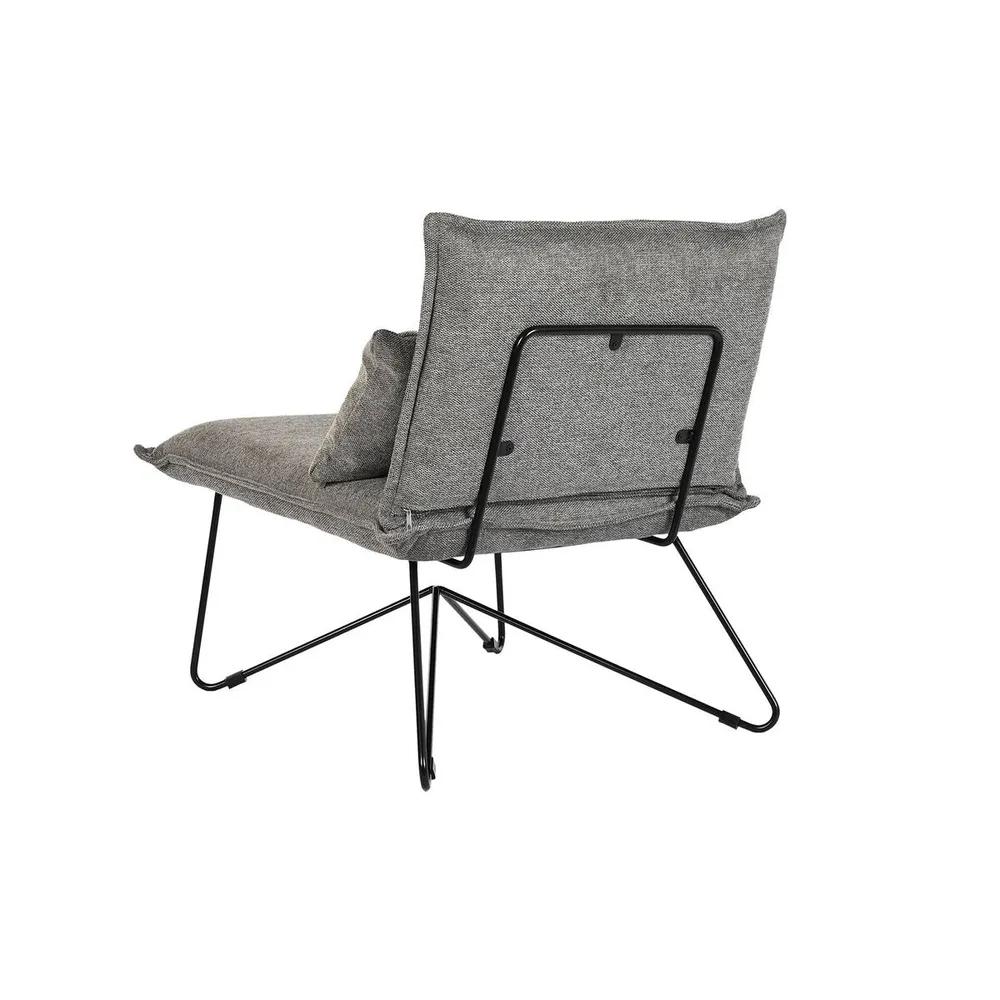 Fotoliu DKD Home Decor 66 x 78 x 75 cm Negru Gri Metal