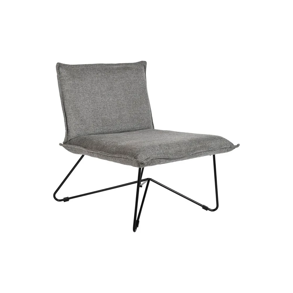 Fotoliu DKD Home Decor 66 x 78 x 75 cm Negru Gri Metal