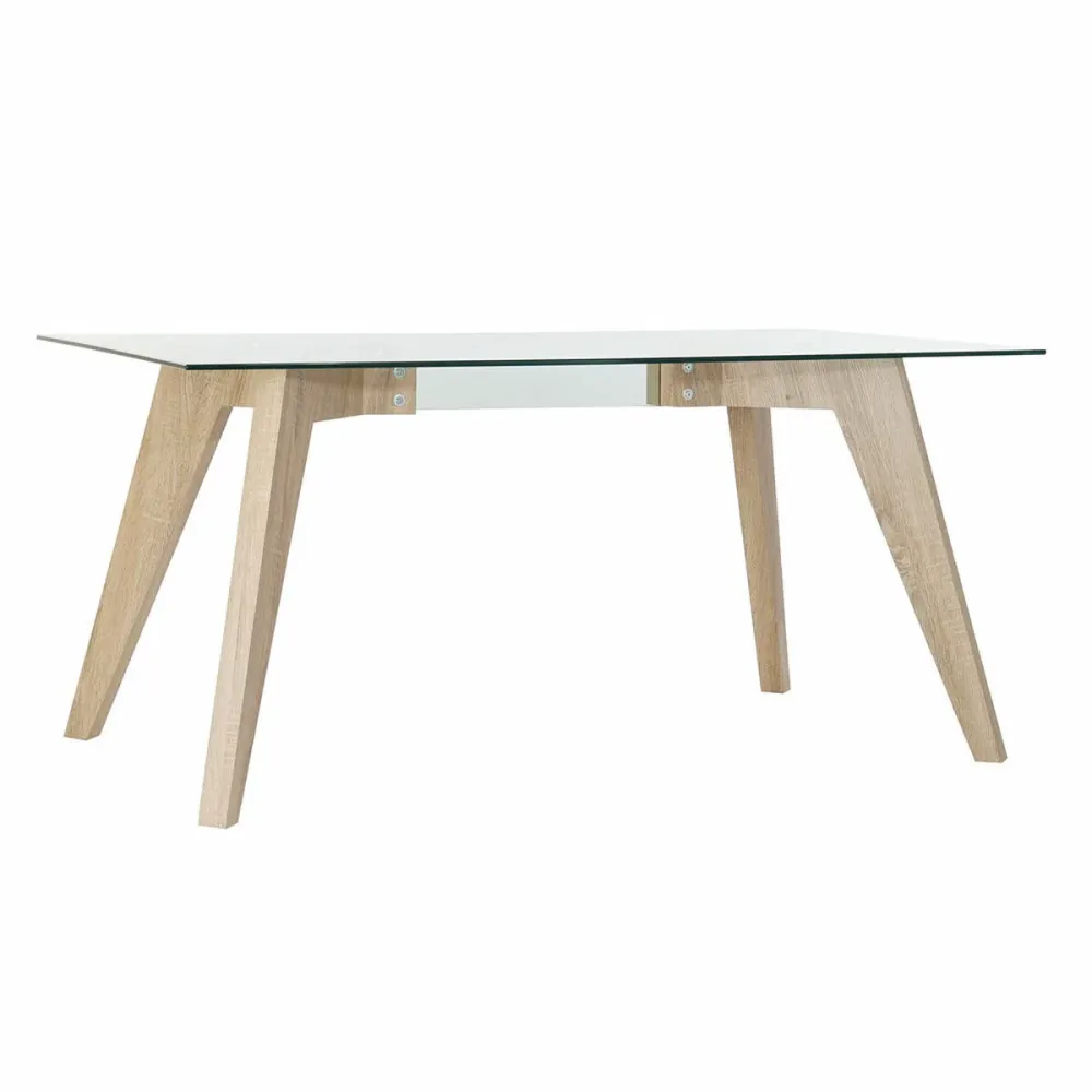 Masă de Sufragerie DKD Home Decor Geam Lemn MDF 160 x 90 x 75 cm