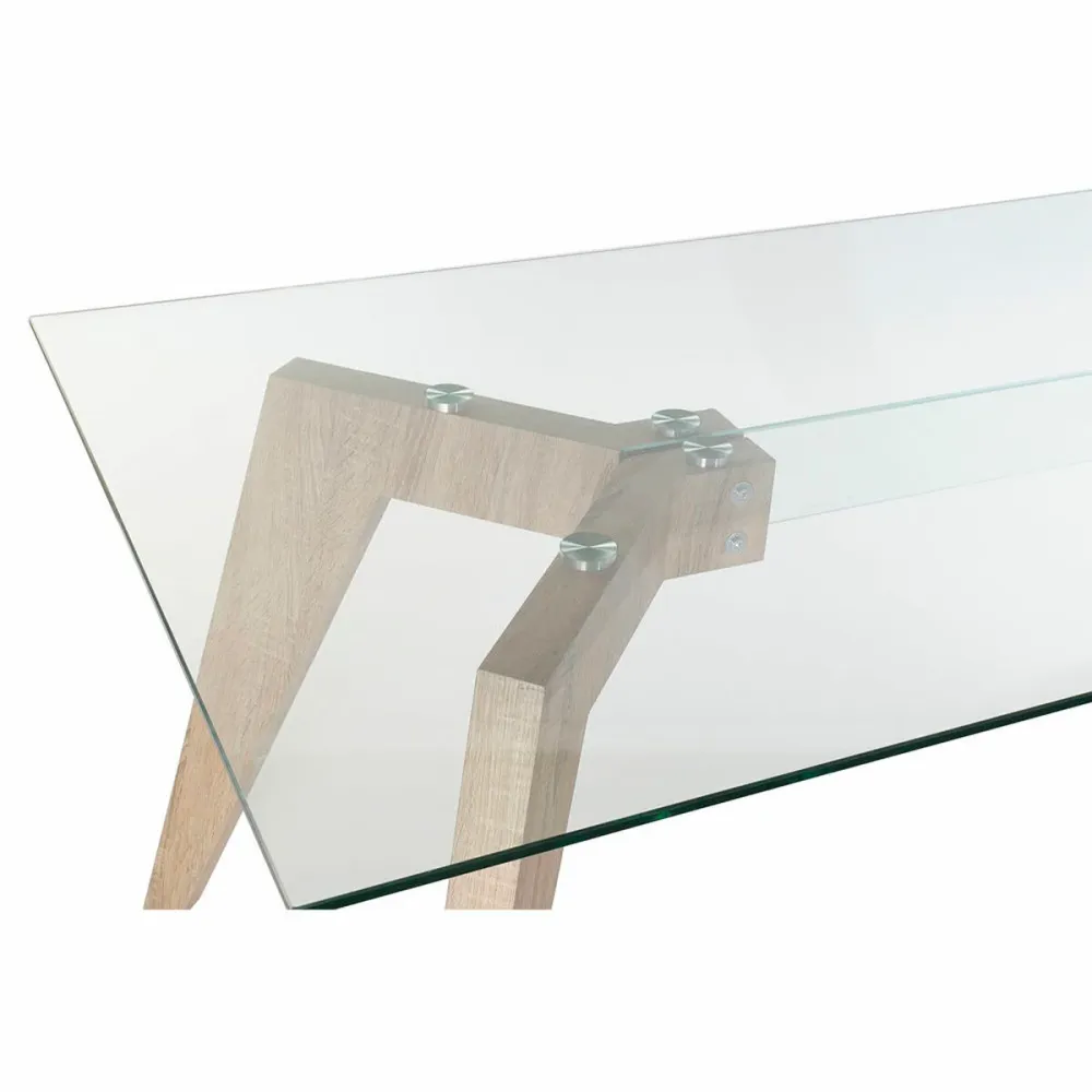 Masă de Sufragerie DKD Home Decor Geam Lemn MDF 160 x 90 x 75 cm