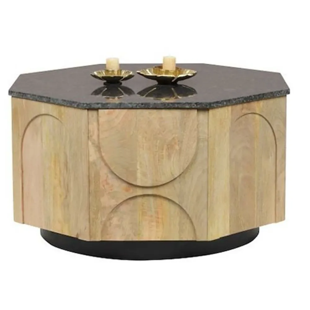 Masa de Cafea DKD Home Decor Marmură Lemn de mango 80 x 80 x 45 cm