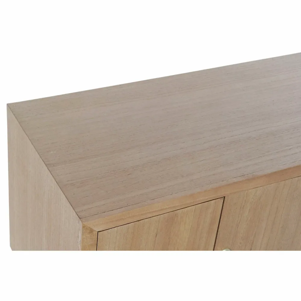 Mobilă TV DKD Home Decor Gri Crem Metal Lemn de paulownia (90 x 34 x 66.5 cm)