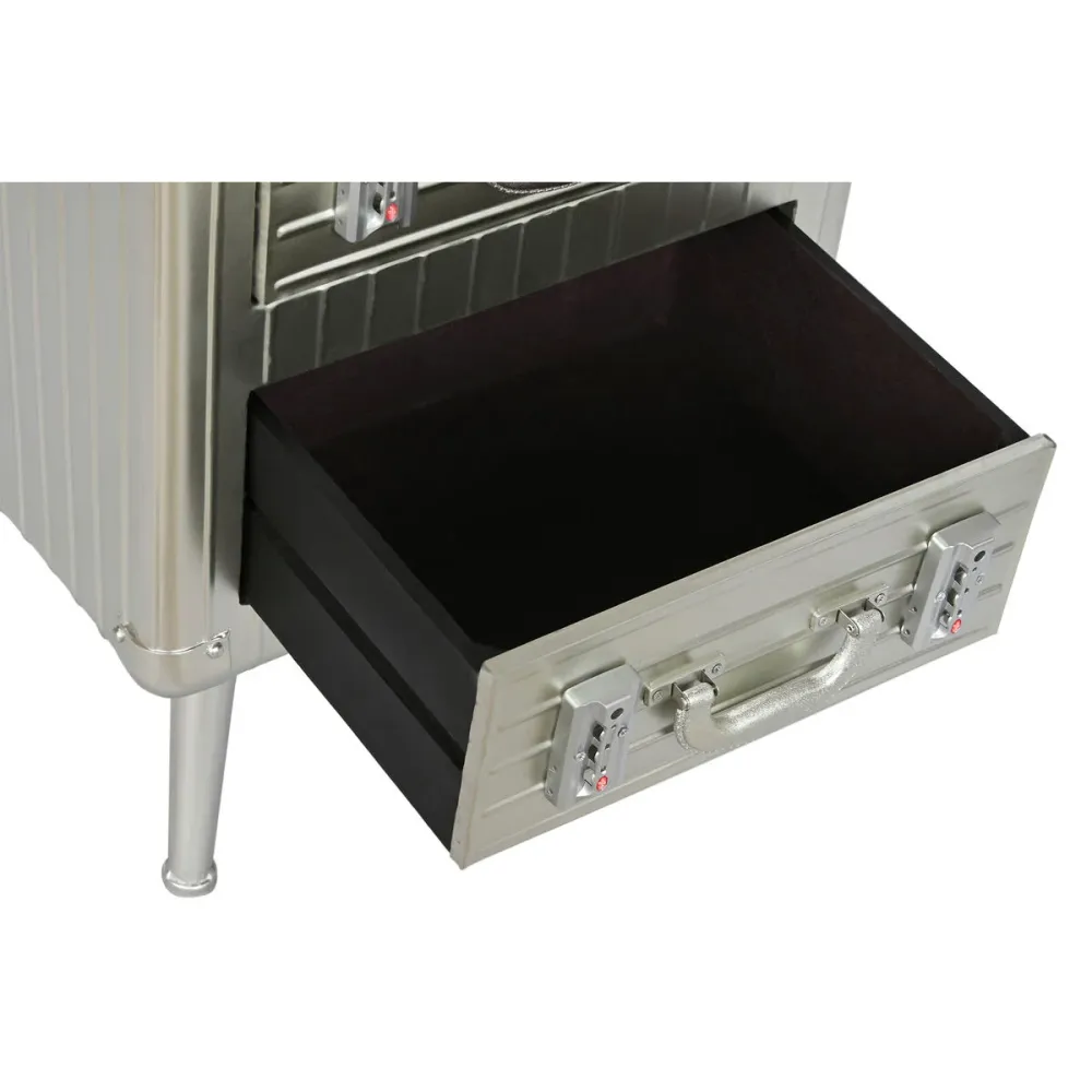 Noptieră Home ESPRIT Argintiu Metal Lemn MDF 46 x 39 x 63 cm