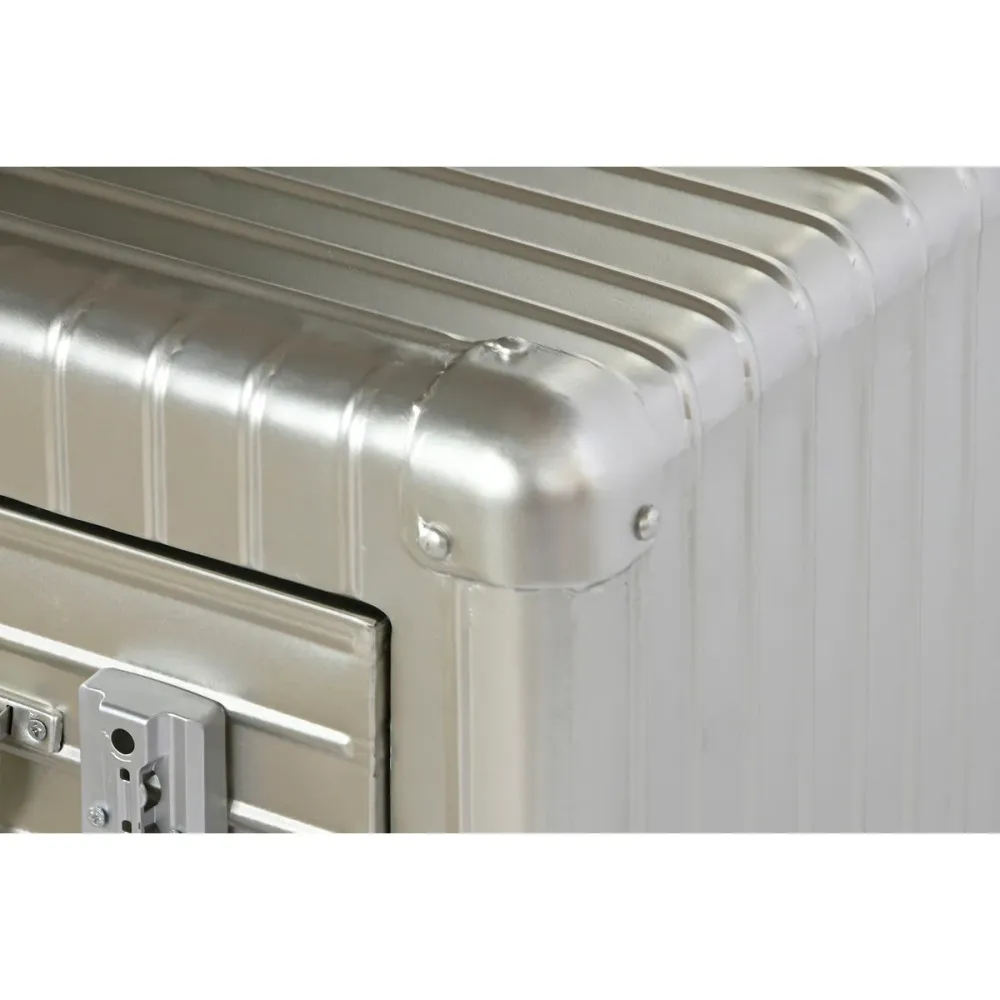 Noptieră Home ESPRIT Argintiu Metal Lemn MDF 46 x 39 x 63 cm