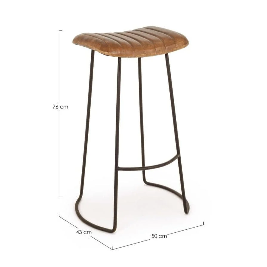 Scaun de Bar Nadira din Piele sintetica Maro BIZZOTTO