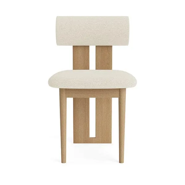 Scaun de Dining Hippo Nature din Lemn cu Sezut din Textil Boucle 24 NORR11