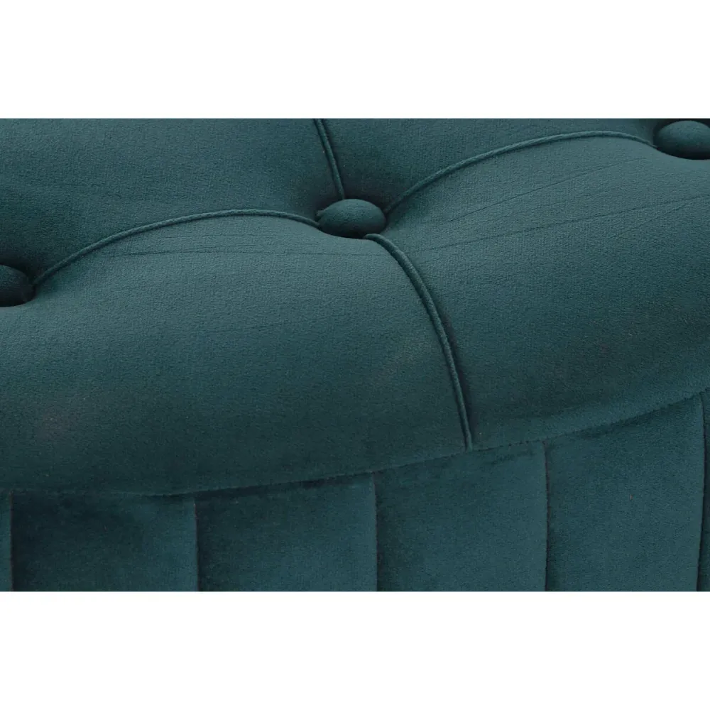 Suport pentru Picioare DKD Home Decor Verde Gri Bordo Auriu* Metal Кадифе 80 x 80 x 45 cm