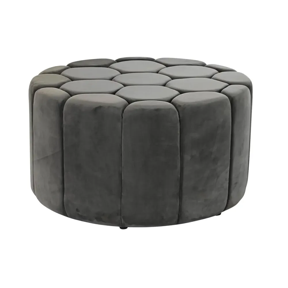 Suport pentru Picioare DKD Home Decor Gri 30 % Poliester (85 x 85 x 48 cm)