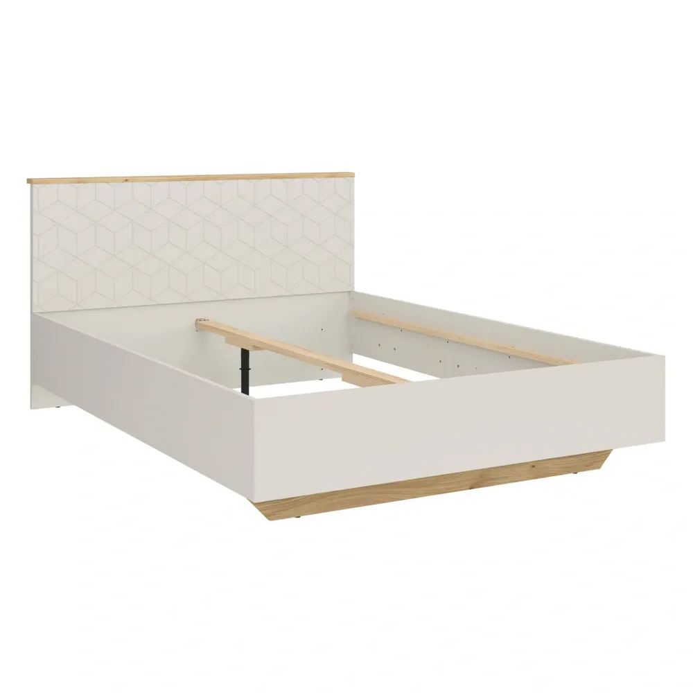 Cadru pat GLAMOUR 160x200, casmir/stejar, PAL