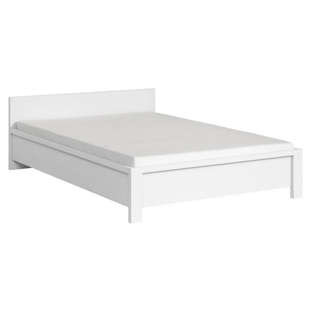 Cadru pat KASPIAN 140x200, alb, PAL laminat