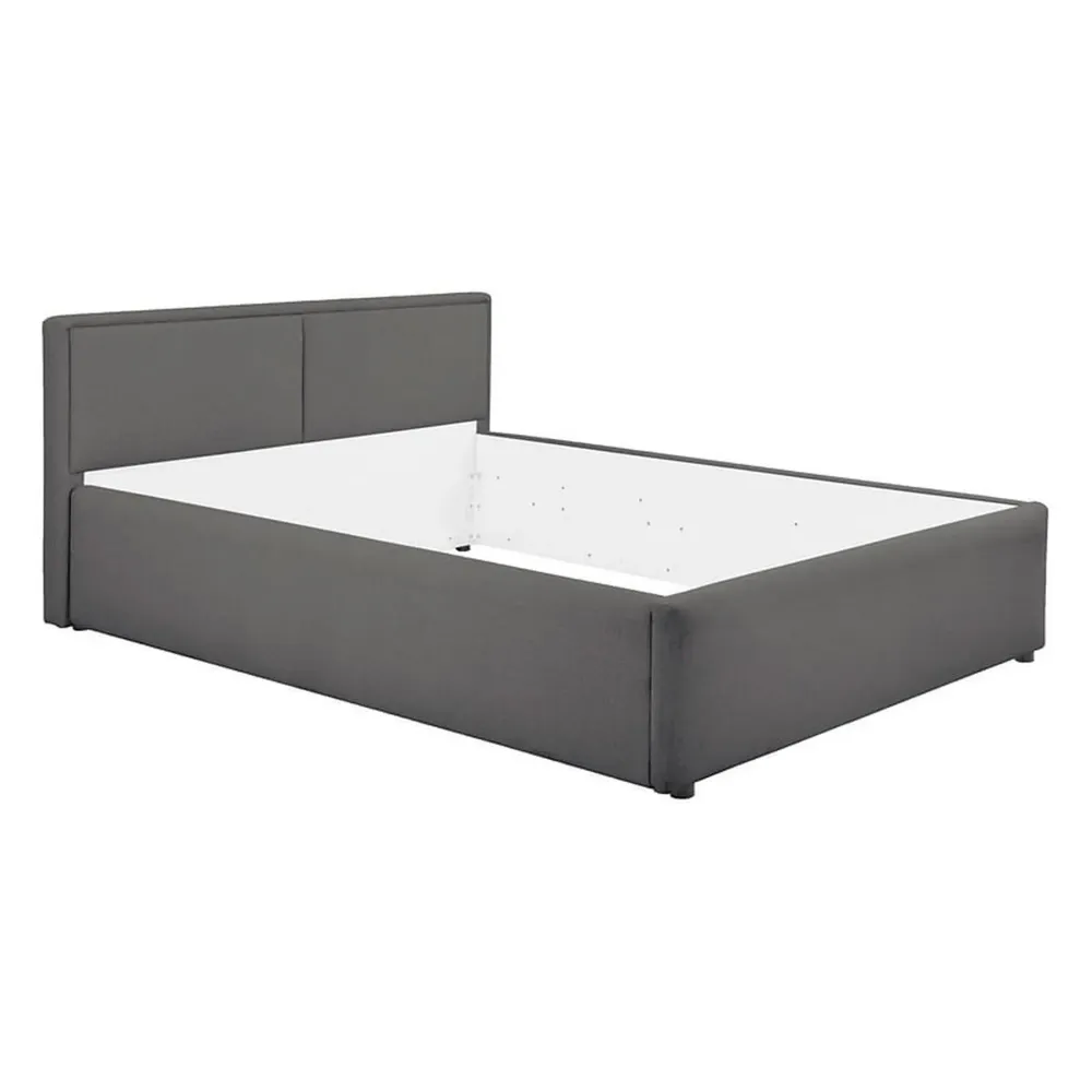 Cadru pat NEDIN 140x200, stofa clasica gri inchis - Maya 21