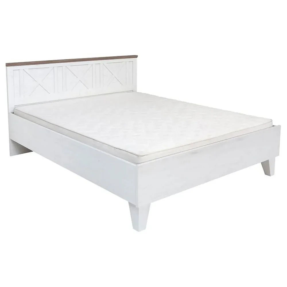 Cadru pat STOCKHOLM 160x200, pin alb andersen/stejar sonoma, PAL