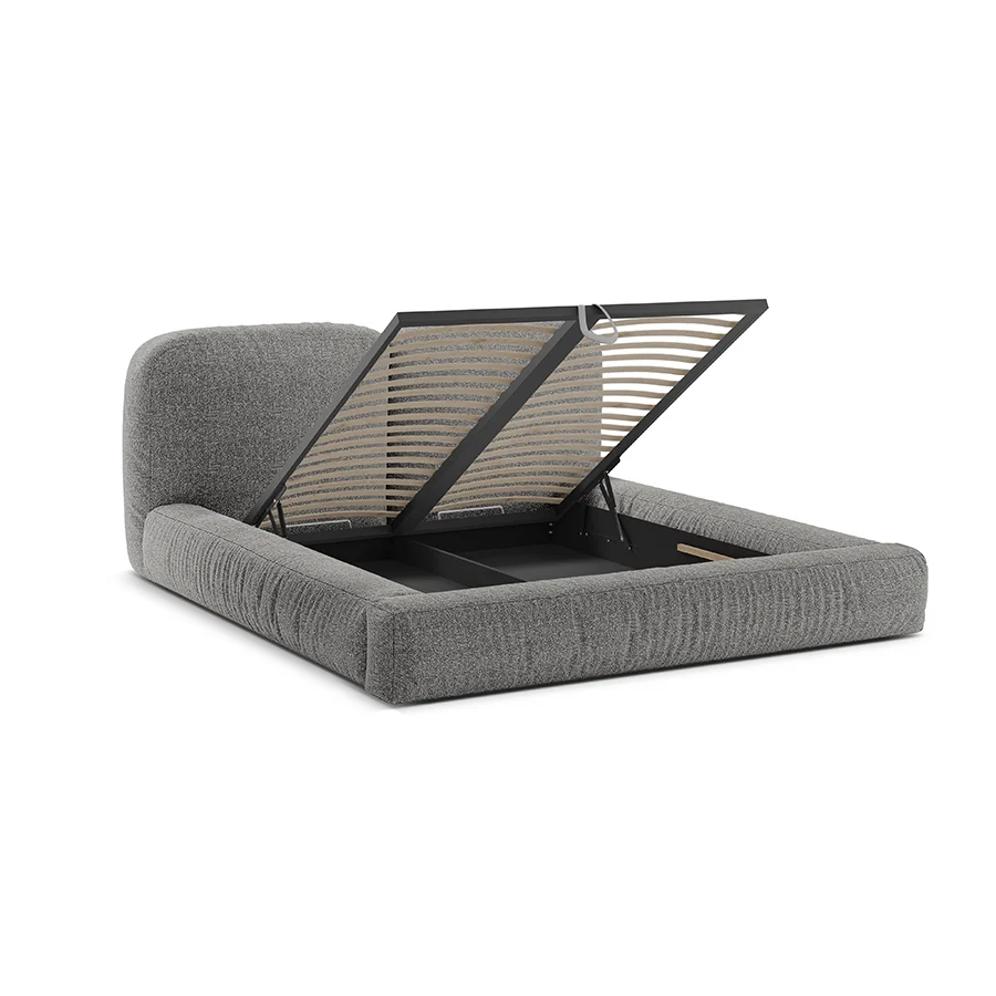 Pat gri grafit boucle 160 x 200 Martina