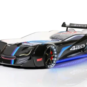 Pat masinuta Knight Rider, Negru, 235x60x130 cm
