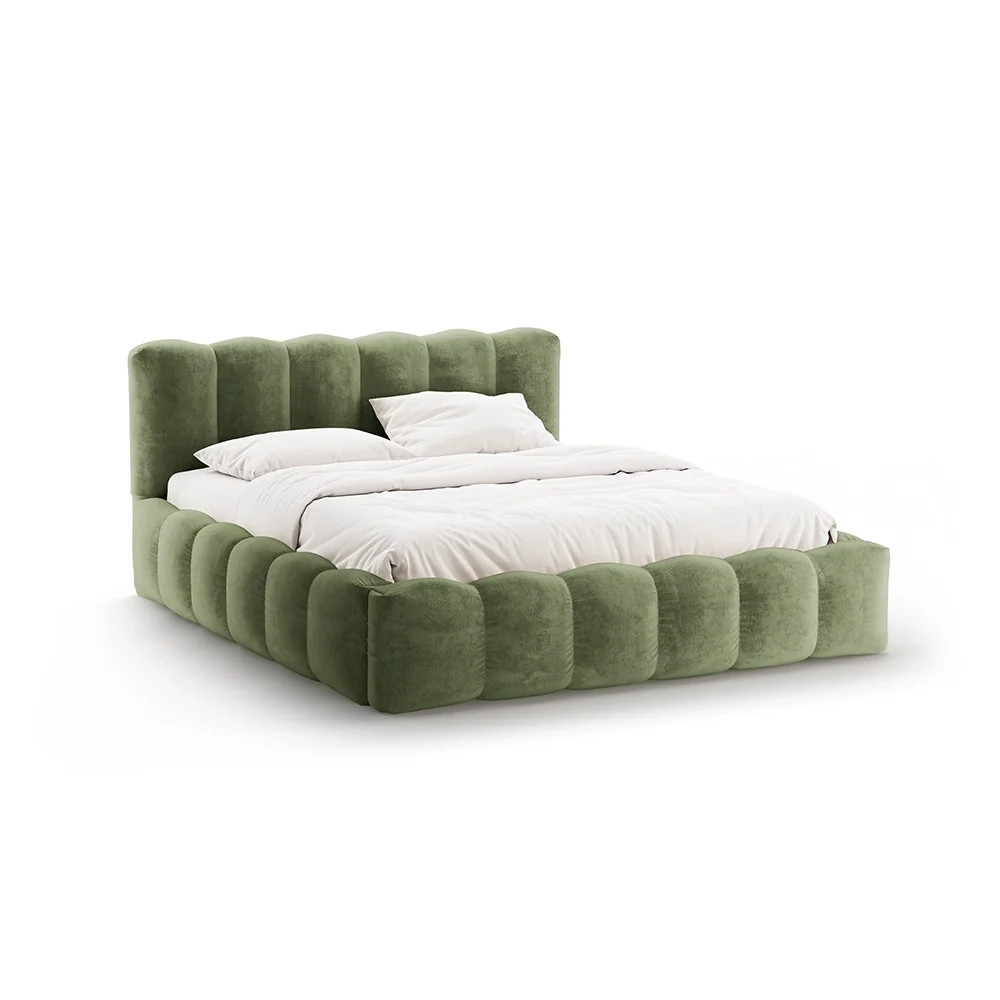 Pat verde din textil chenille 160 x 200 Lupine