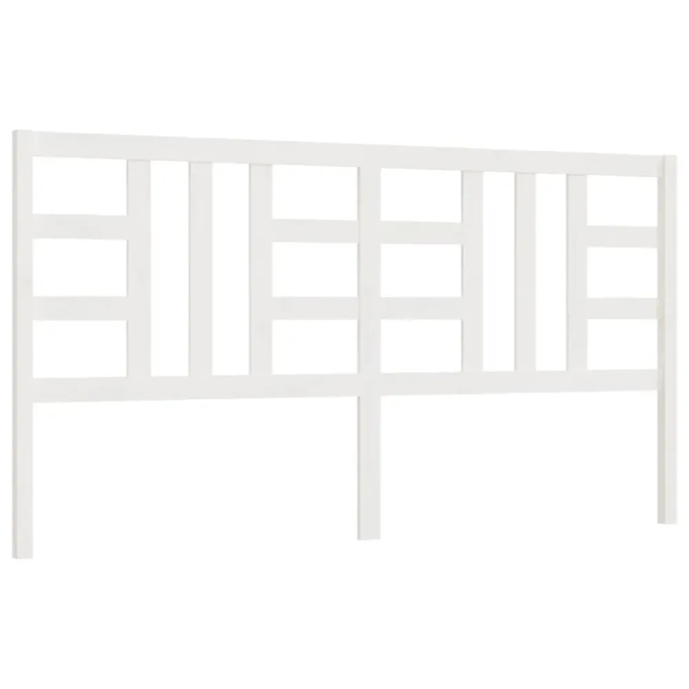 Tăblie de pat, alb, 186x4x100 cm, lemn masiv de pin