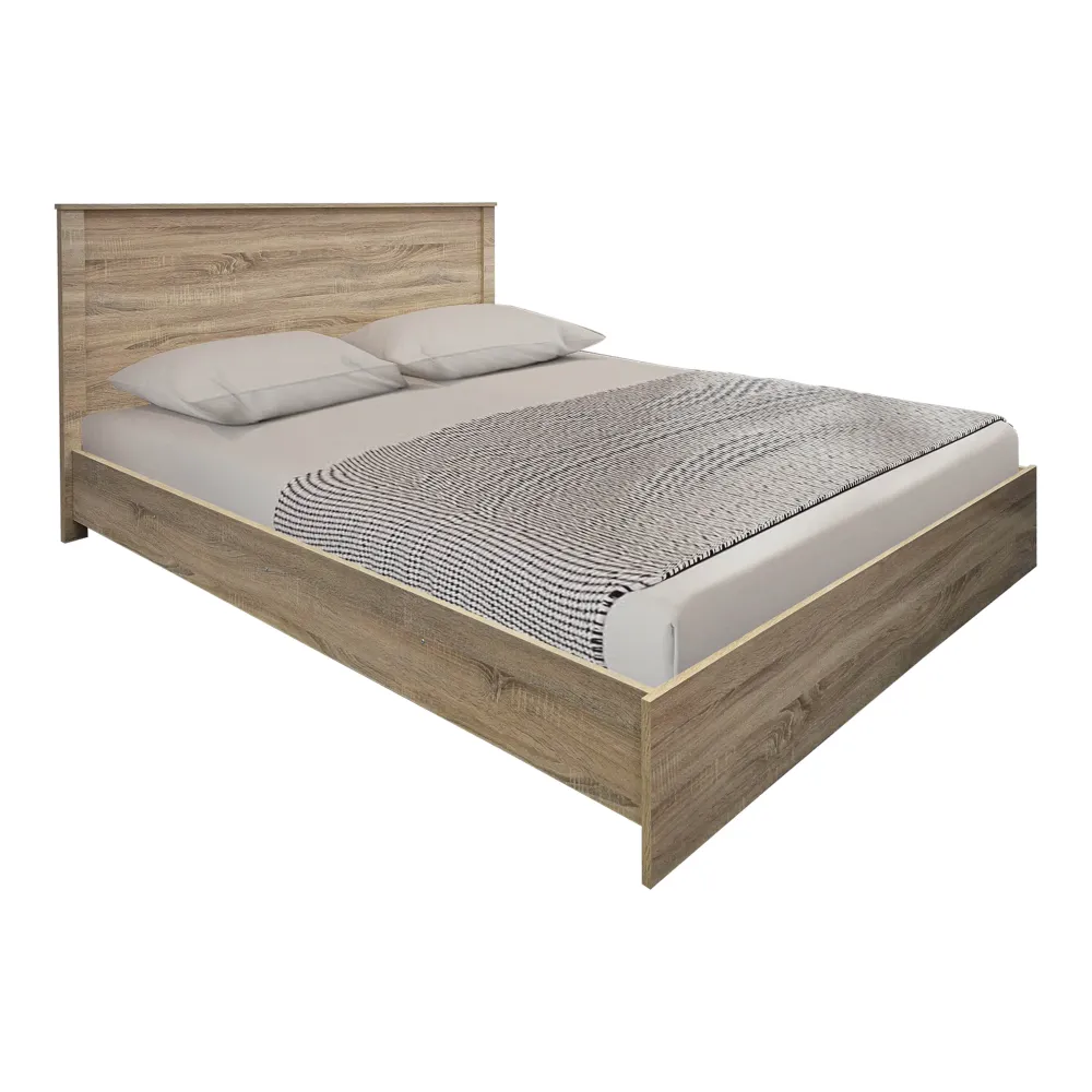 Set Dormitor Athos cu Pat 160x200 cm, Modern, Lemn, 3 Piese